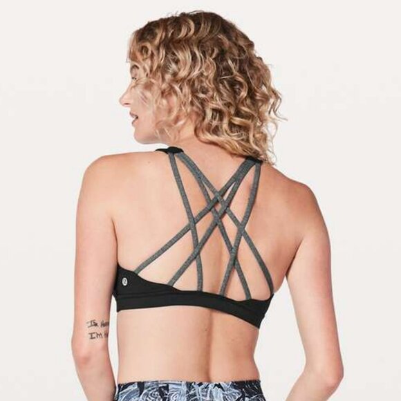 Lululemon Black Free To Be Serene Bra High Neck Light Support C-D Cups Size 4NWT - Picture 2 of 5